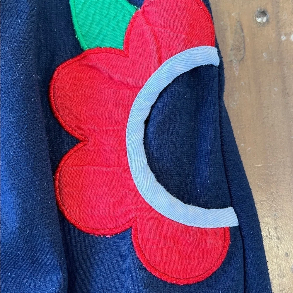 Florence Eiseman Navy flower pocket jumper dress girls 4T